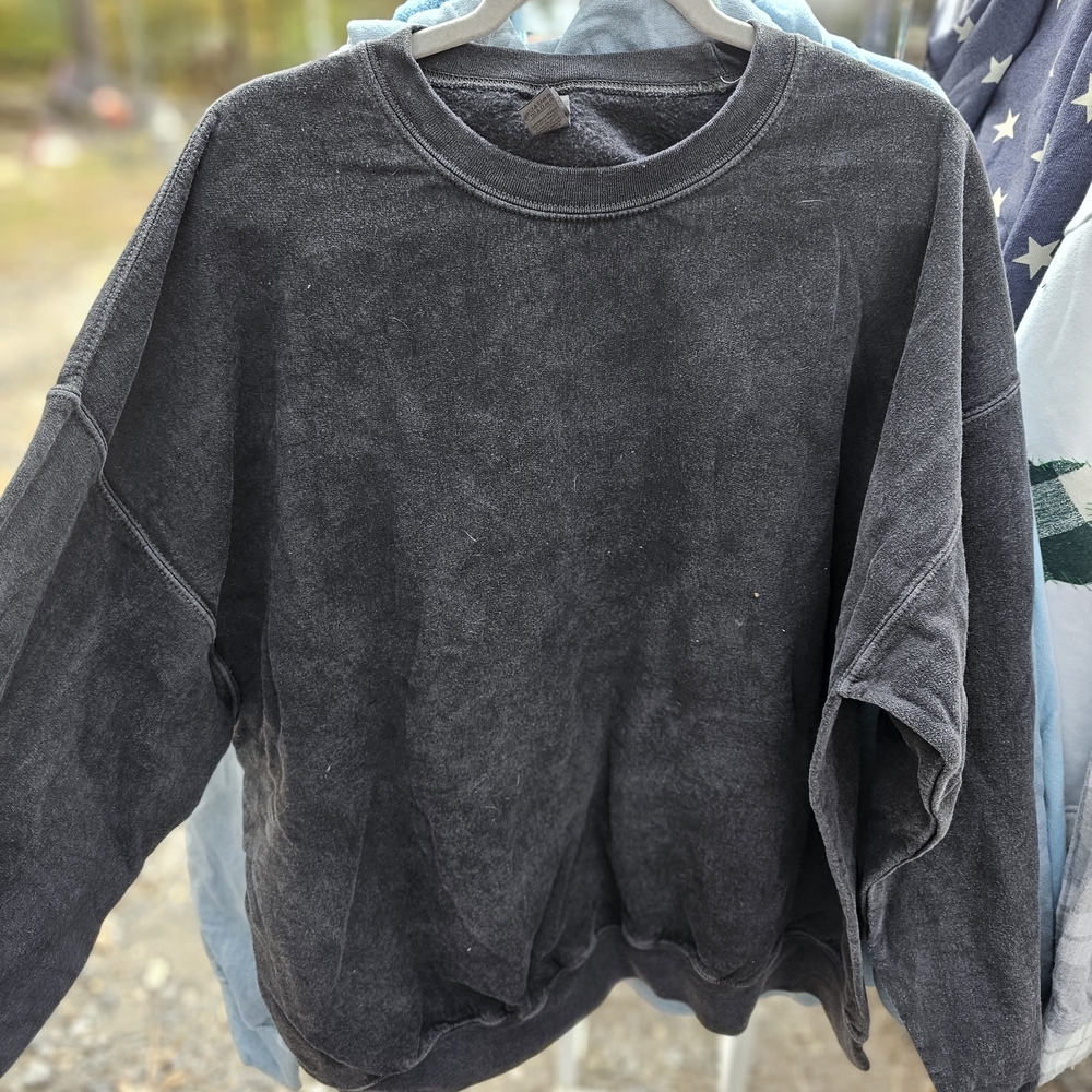 Womens Black Crewneck Sweatshirt 2x